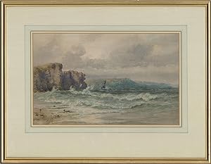 Charles J. Parrott - Early 20th Century Watercolour, Rolling Waves