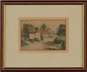 Mid 19th Century Watercolour - Rural Cottages