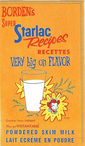 Borden's Super Starlac Recipes Recettes