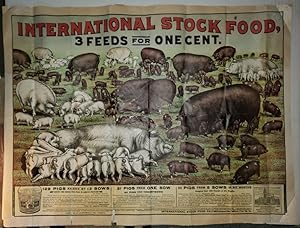 Original Print - "International Stock Food. 3 Feeds for One Cent."