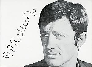 "Jean-Paul BELMONDO" Carte postale originale signée par impression (LA ROUE TOURNE années 60)