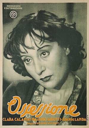 "LES AMANTS DIABOLIQUES (OSSESSIONE)" Réalisé par Luchino VISCONTI en 1943 avec Clara CALAMAI d'a...