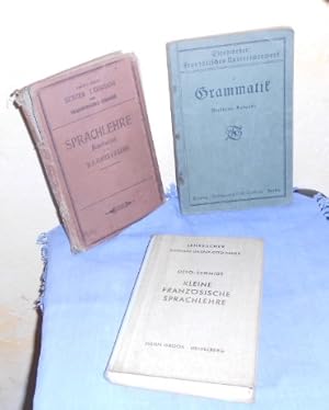 3 Französisch-Lehrbücher aus den Jahren 1911, 1923 und 1952 im Konvolut