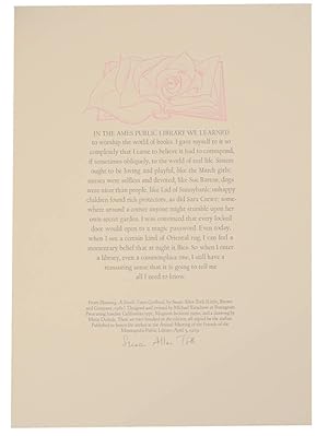 from Blooming: A Small-Town Girlhood (Signed Broadside)