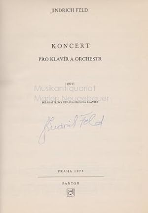 Koncert pro klavir a orchestr (1973). Skladatelova úprava pro dva klaviry / Concerto per pianofor...