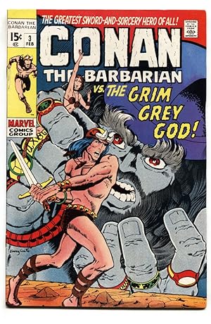 CONAN #3 1971-MARVEL COMICS-GRIM GREY GOD-BARRY SMITH VF/NM