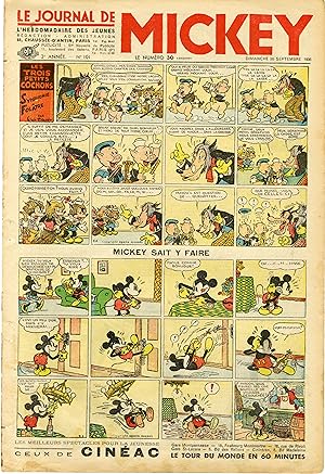 "LE JOURNAL DE MICKEY N° 101 (20/9/1936)" MICKEY SAIT Y FAIRE