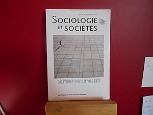 SOCIOLOGIE ET SOCIETES SOLITUDES CONTEMPORAINES