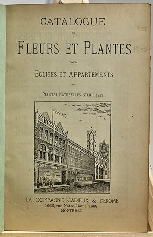 Catalogues de fleurs et de plantes pour églises et appartements et plantes naturelles stérilisées