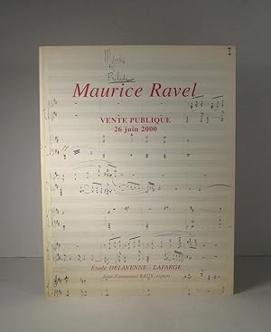 Maurice Ravel. Vente publique 26 juin 2000
