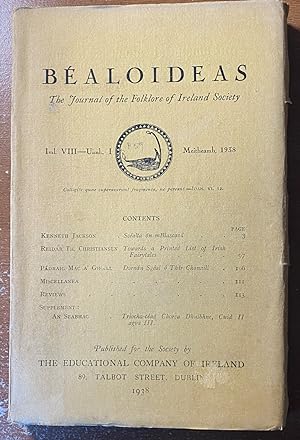 Bealoideas; The Journal of The Folklore of Ireland Society
