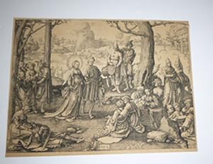 The Dance of the Magdalene. (Marie Madelaine se livrant aux plaisirs du monde.) Original engraving.