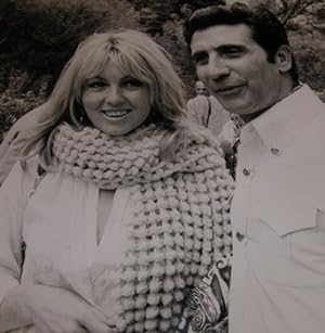 Mylene Demongeot & Gilbert Becaud.Photograph from the 1970 Cannes Film Festival.