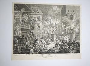 The Times. Plate I. Original etching. 18th Century Impression.
