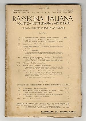 Rassegna Italiana, politica, letteraria e artistica, fondata e diretta da Tomaso Sillani. Anno XV...