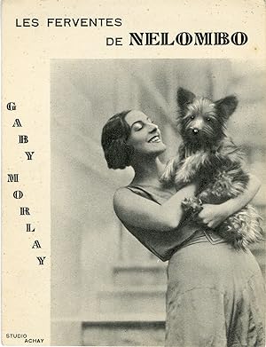 "NELOMBO le Parfum de Gaby MORLAY" Carte publicitaire originale (STUDIO ACHAY 1932)