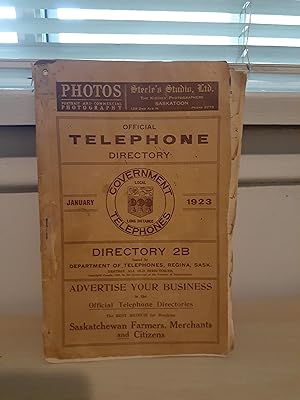 Official Saskatchewan Telephone Directory 2B
