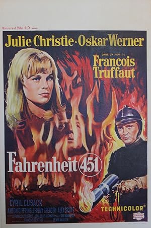 "FAHRENHEIT 451" Réalisé par François TRUFFAUT en 1966 avec Julie CHRISTIE et Oscar WERNER / Offs...
