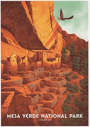Mesa Verde USA National Park Colorado Kestrel USA Postcard