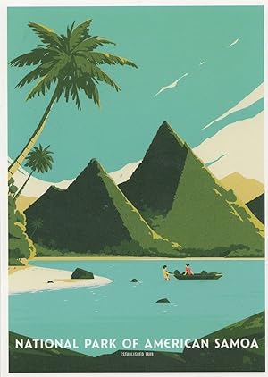 National Park Of American Samoa Sacred Earth Boat USA Postcard