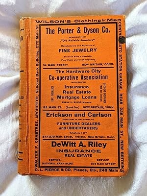 1922 NEW BRITAIN, CONNECTICUT, CITY DIRECTORY w/ Every RESIDENT & BUSINESS
