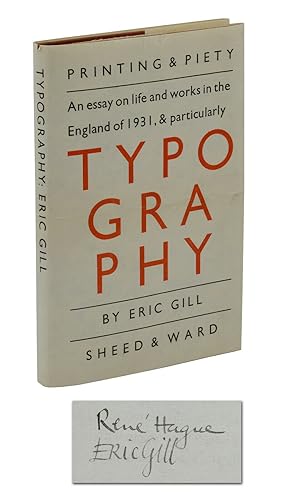 (Typography) Printing & Piety: An Essay on Life and Works in the England of 1931, & Particularly ...