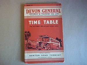 Devon General Omnibus & Touring Co. Ltd. Time table 31st October 1948 and ubtil further notice.