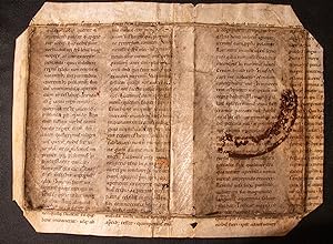 Bifolium manuscript "Lucae Evangelium expositio"; a commentary on Luke, in Latin from c.1020