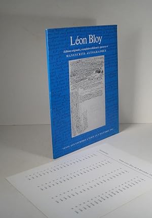 Léon Bloy. Éditions originales, exemplaires dédicacés, épreuves et manuscrits autographes. Vente ...