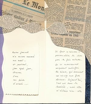 Bernarnd NOËL : Le Journal du Jour, livre d'artiste