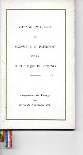 Voyage en France de Monsieur le Président de la République du Congo.
