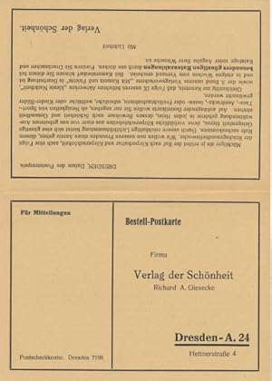 Künstler Ansichtskarte / Postkarte Köhler, M., Bücherbestellkarte, Verlag der Schönheit