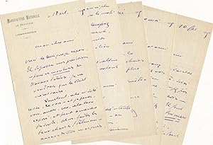 Jean AJALBERT Correspondance avec Francis Jourdain 11 autographes signés