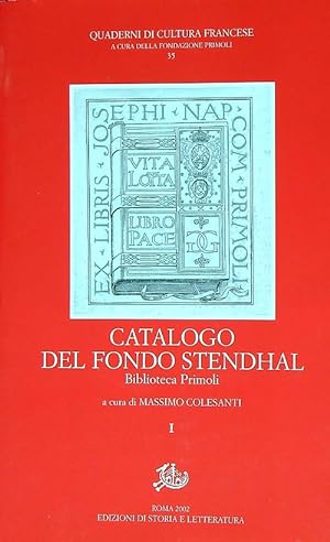 Catalogo del Fondo Stendhal 1