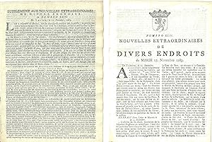 Nouvelles Extraordinaires de Divers Endroits, Vendredi 25 Novembre 1783 [Revolt of Black slaves i...
