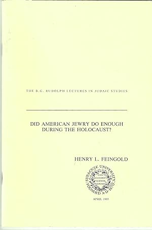 Did American Jewry do enough during the Holocaust
