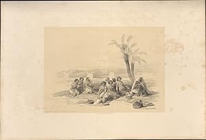 [Abyssinian Slaves resting at Korti]