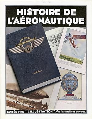 "HISTOIRE DE L'AÉRONAUTIQUE" Annonce originale entoilée parue dans L'ILLUSTRATION en 1932