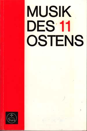 Musik des Ostens. Band 11. (Ostmittel-, Ost- und Südosteuropa)