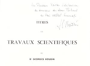 Réunion de 2 fascicules: Titres et travaux scientifiques / Leçon inaugurale (Chaire de pathologie...