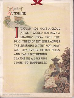 The Calendar of Sunshine-Weekly Calendar 1918