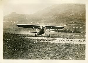 "Atterrissage de DORET, LE BRIX, MESMIN 1931" Photo de presse originale G. DEVRED Agence ROL Pari...