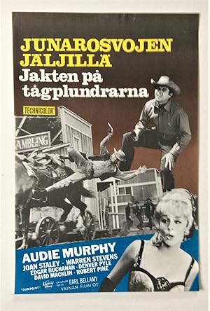 Audie Murphy in GUNPOINT - Vintage Folded A2 Cinema Poster Finland