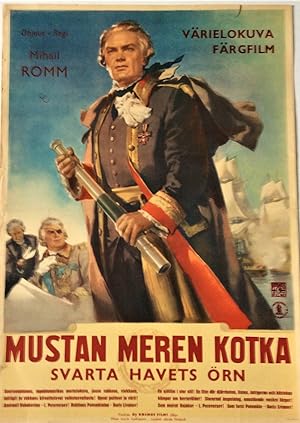 ADMIRAL USHAKOV - Vintage Folded A2 Cinema Poster from Finland, 1953