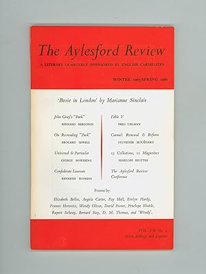 The Aylesford Review, English Carmelite Quarterly: Containing Material on American Confederate Li...