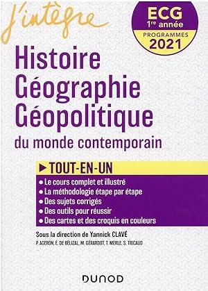 ECG 1 : histoire, géographie, géopolitique ; manuel