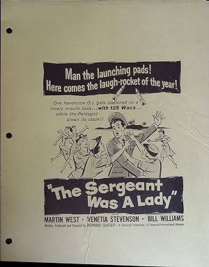 The Sergeant was a Lady Campaign Sheet 1962 Martin West, Venetia Stevenson