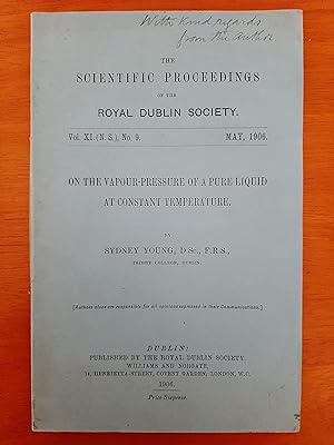 The Scientific Proceedings of the Royal Dublin Society Vol. XI No. 9 May 1906 - On the Vapour-Pre...