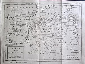 ORIGINAL 18th CENTURY MAP OF THE KINGDOM OF ALGIERS