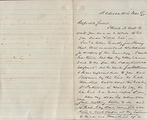 1865 & 1873 Signed letters by Wisconsin Historian Daniel Steel Durrie